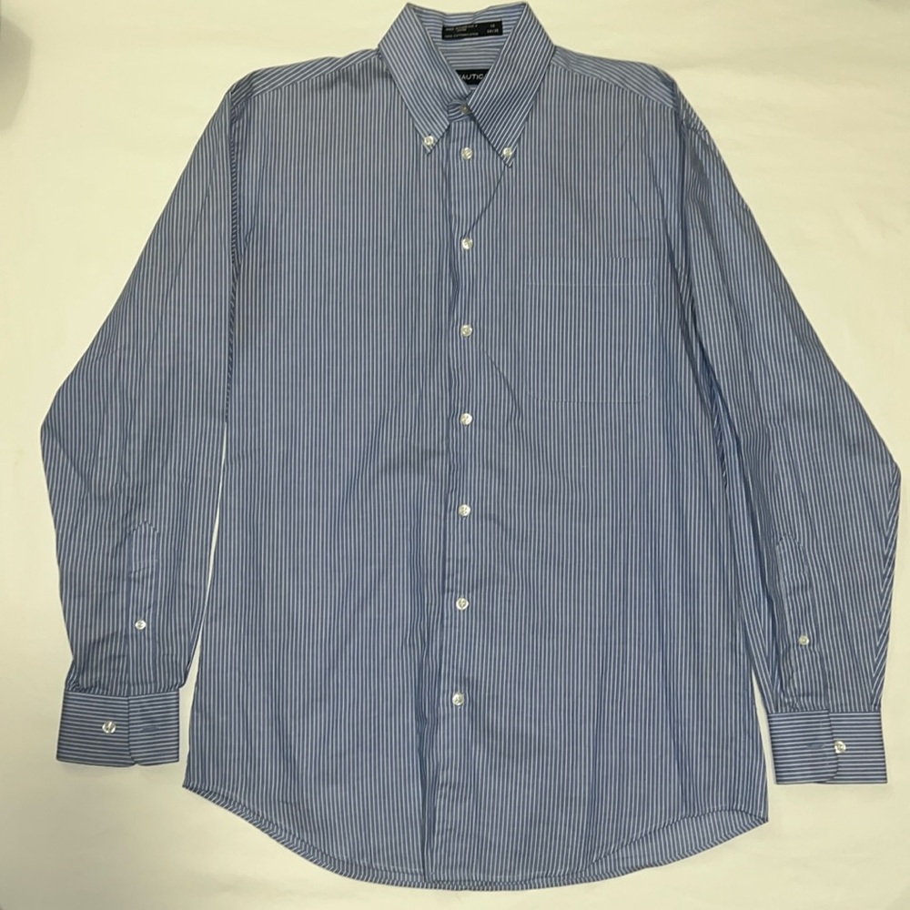 Blue striped Nautica men’s button down